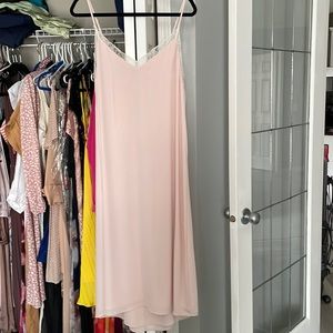 Babaton pink slip dress